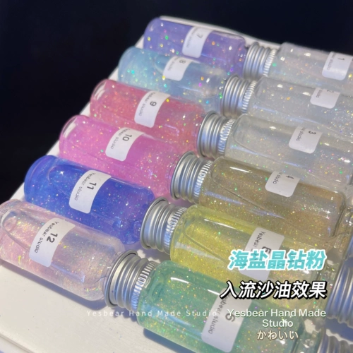 Yesbear Big Bear Hand -Приготовленная морская соль Crystal Diamond Sugar Sugar Cleance Glue и Squeeze Squeeze Cream Cream Glie Diamond Powder