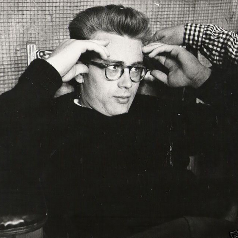 James Dean with Japanese handmade celluloid glasses frame myopia men retro face tide 512 frame