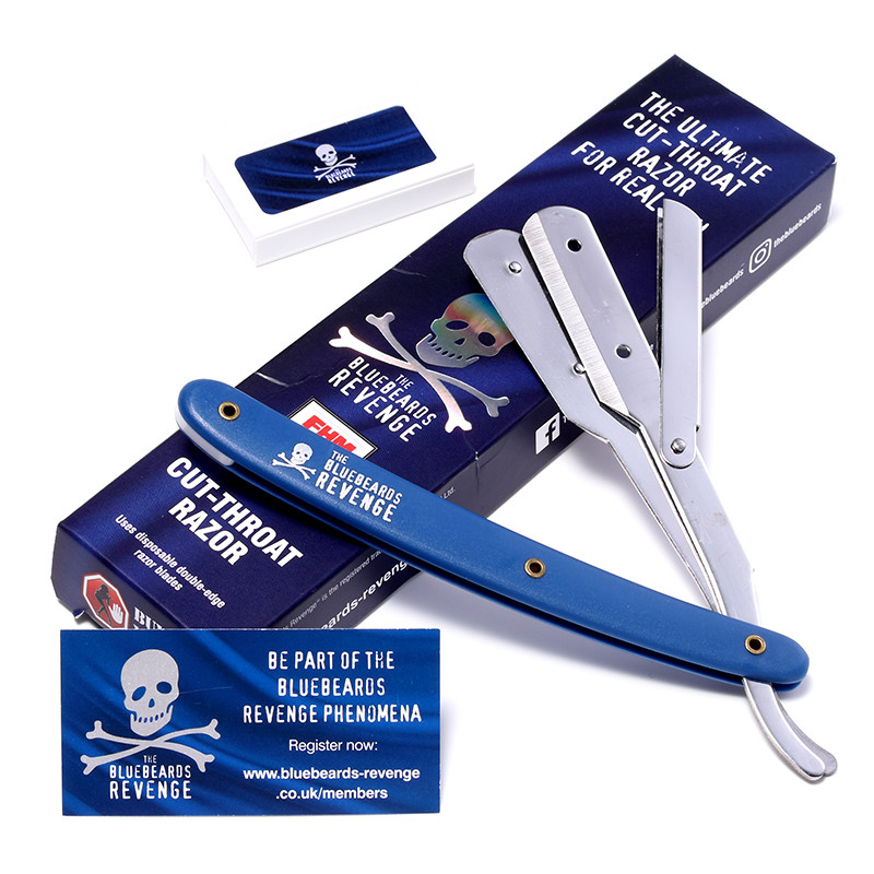 英国Bluebeards Revenge蓝胡子剃须刀手动刮胡刀架油头男老式剃刀评价