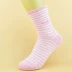 Vớ Hua Dannu * tất nữ mùa thu đông cao vớ cotton dày cổ điển sọc thời trang vớ cotton khử mùi