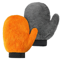 Car wash gloves will not damage the paint bear paws for car wiping double-sided plush easy-foaming rags beauty cleaning tools