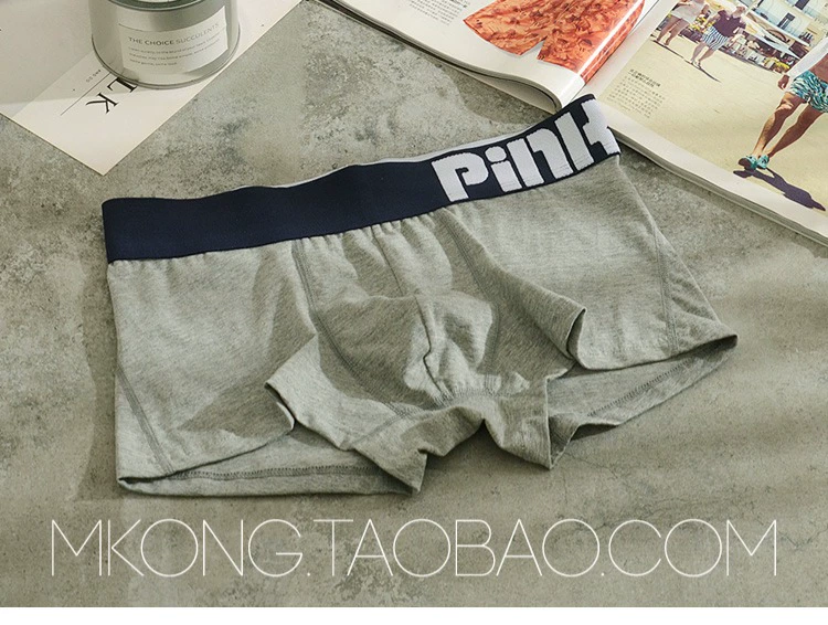 2 tải đơn giản cotton boxer thanh niên eo thấp gợi cảm đồ lót nam thể thao cá tính quần short vuông