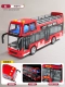 Двухэтажный автобус с открытым верхом - красный [звуковая и световая история/открывающиеся 𫔭 двери]
