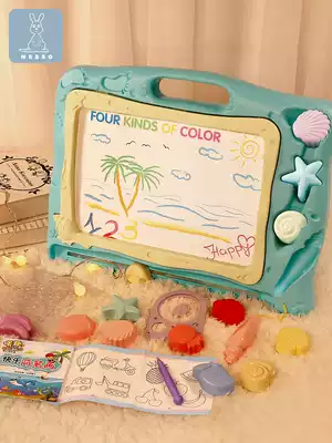 Large children's drawing board Magnetic color graffiti board Children's painting household writing board erasable children's toys