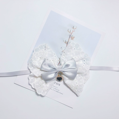 七只猫 Оригинальный милый чокер с бантиком, регулируемый слюнявчик