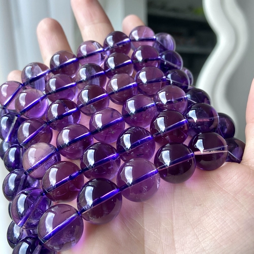 Натуральный браслет из кварца с аметистом, сиреневый кварц подходит для мужчин и женщин, аксессуар для влюбленных