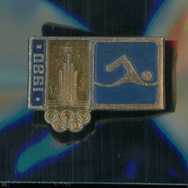 1980 Moscow Olympics emblem water sports swimming logo badge