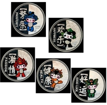 Beijing 2008 Olympic Games Fuwa Events Emblem Silver-plated Colored Bronze Seal 5 sold together with defects