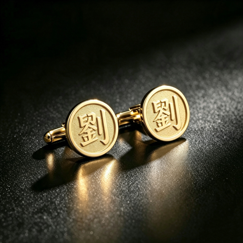 2026 New Style Surname Cufflinks for Men, Light Luxury, Personalized, Can Be Engraved, Couple's Initials, French Style Cuff Studs