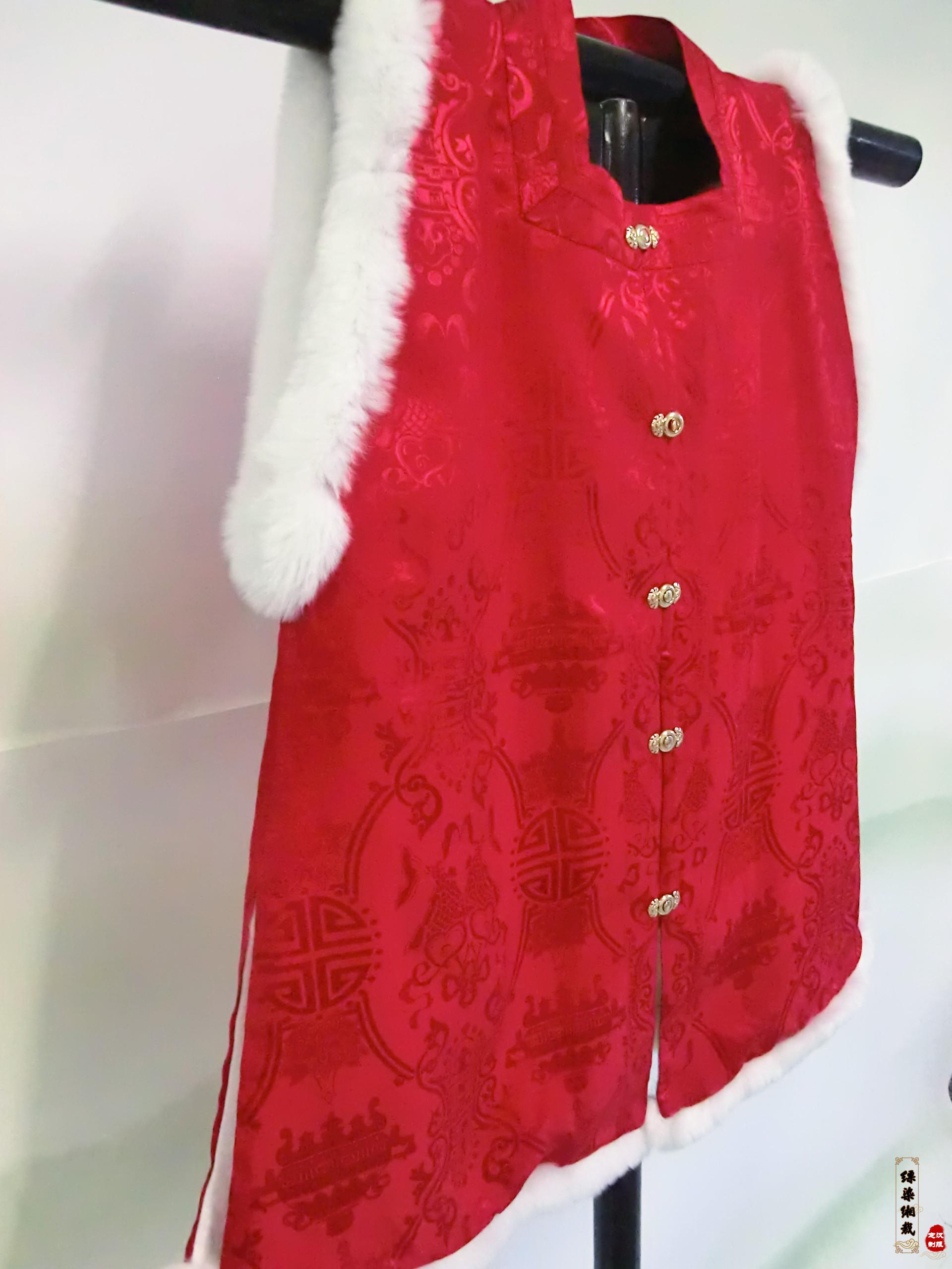 (Ding You New Year) Yu Qing Rex Rabbit Fur Mink Red Pink Silk Jacquard Sangbo Satin Brocade Quilted Cotton