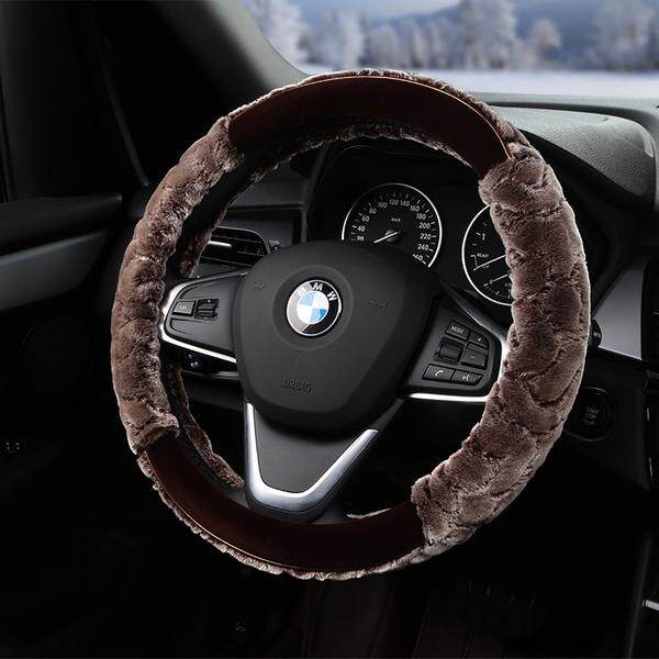 Winter steering wheel cover to cover fluff short fluff to disc cover winter female universal car handlebar sleeve short plush