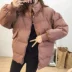 Tay áo có thể tháo rời hai mặc cotton bánh mì nữ 18 mùa đông dày ấm hoang dã áo khoác cotton mỏng áo phao adidas nữ Bông