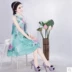 2018 pháo hoa mùa hè mới nữ retro in phiên bản lỏng lẻo đầm voan shop đầm đẹp Sản phẩm HOT