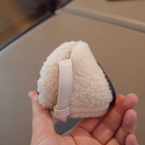 Флисовые зимние детские удерживающие тепло туфли для принцессы, 2022, в корейском стиле