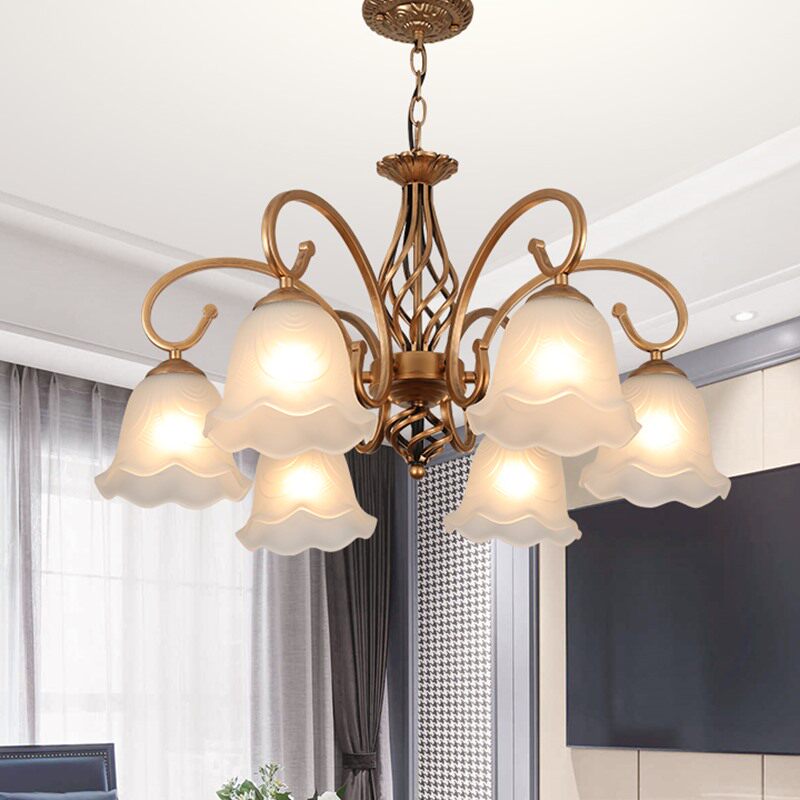 New European Style Iron Art Pendant Light Creative Living Room Lamp Minimalist Modern Bedroom Lamp Retro Dining Room Lamps Luxurious Atmospheric Lamp