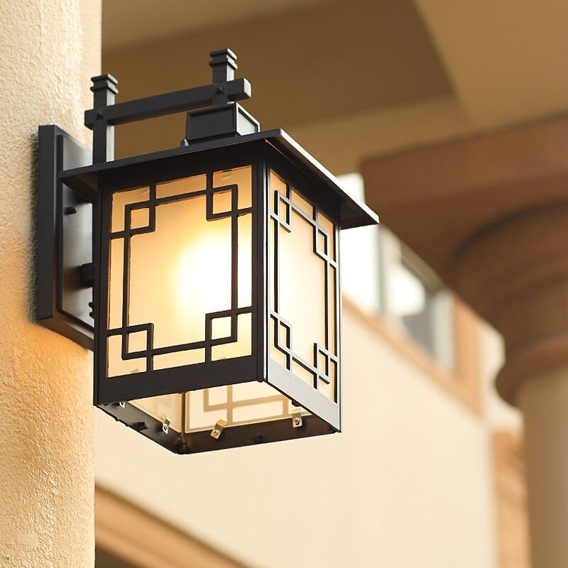 New Outdoor Wall Lamp Waterproof New Chinese Outdoor Aisle Garden Villa Creativity Stairs Gate Balcony Courtyard Veranda