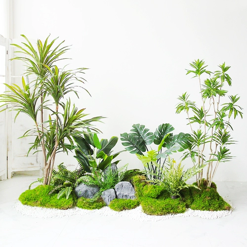 Северная крупная симуляционная завода Комбинированная рукава упаковка поддельное дерево зеленое растение