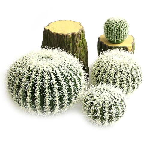 Скандинавские имитированные белые шипы кактуса, украшения в горшках, большие искусственные зеленые растения, бонсай, украшение, тропические пустынные растения, ландшафтный дизайн