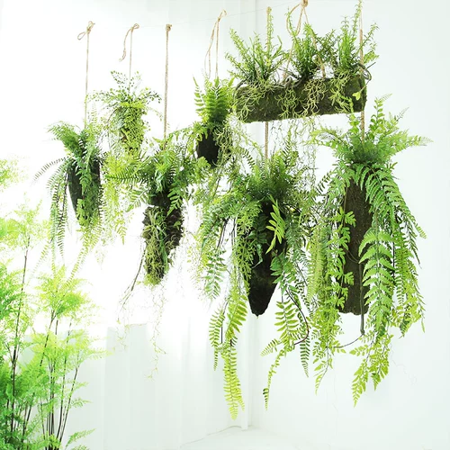 Ручная феррита Ферма Внутреннее небо небо висячие шарики висят травяной мяч Симуляция зеленого растения творческое домашнее потолочное отделение