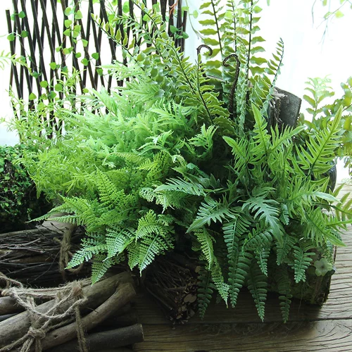 Симуляция jueye ощущение персидского папоротника свежее зеленое цветочное расположение комната для крылья