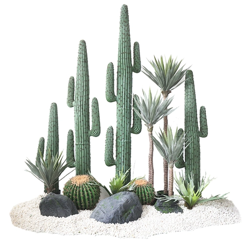 Имитационный кактус ландшафтный дизайн крупный фальшивый сумма скайфилд сказочные колонны Dixplation, Net Red INS, зеленый завод бонсай