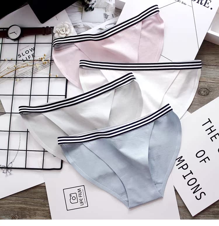 Màu sắc tinh khiết liền mạch một mảnh cotton cô gái thể thao gió cô gái eo giữa thoải mái gợi cảm tam giác nữ đồ lót quần xì con voi