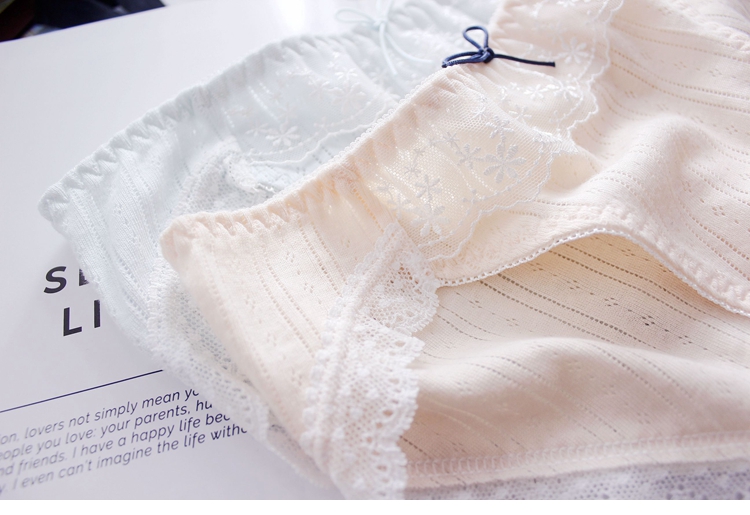Bướm yêu Shu mềm mại như cotton nhẹ thoáng khí thân thiện với da thoáng khí lỗ nhỏ cotton thoải mái vòng eo nữ đồ lót quần lót đôi