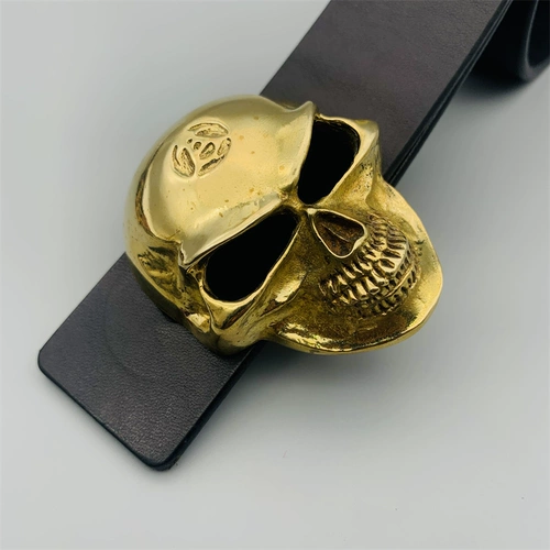 Медный импортный ремень, кожаные медные штаны, Италия, воловья кожа, из натуральной кожи