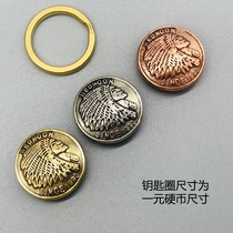 Dongguan Broken Copper Pure Copper Indian Chief Financial Buttu Bag Decoration Buckle Brass White Bronze Creative Four Buckle Accessories