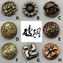 Dongguan Broken Bronze Fine Patterned cloth Buttoned Pure Copper Creative Rose Brass Dress adorned with Amei click Decorative Buttons