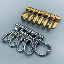 Dongguan Broken Copper Pure Copper Key Platoon Plated Silver String Kit 5 Pieces Home Male Key Buckle Containing Lock Spoon Plate