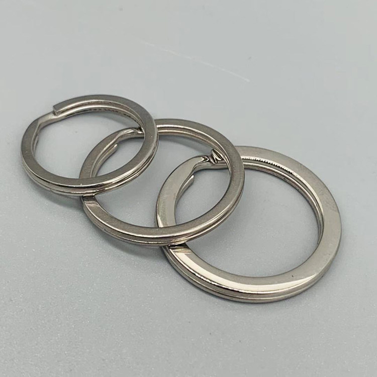 Dongguan broken copper stainless steel key ring ring 25mm car key button accessories silver ring buckle household male diy key