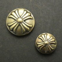 Dongguan Breaking Bronze pure copper cross chaeze button size No. decorative buckle DIY luggage leather with five gold accessories accessories accessories yellow