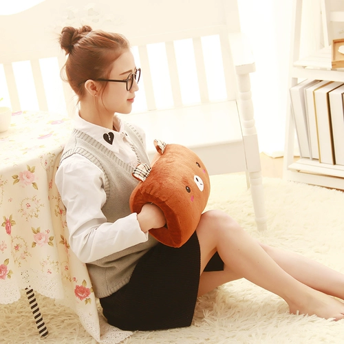 Мультяшная подушка для сна, грелка для рук, плюшевая игрушка