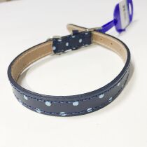 British ancol Anker leather fashion series stitched polka dot collar first layer cowhide