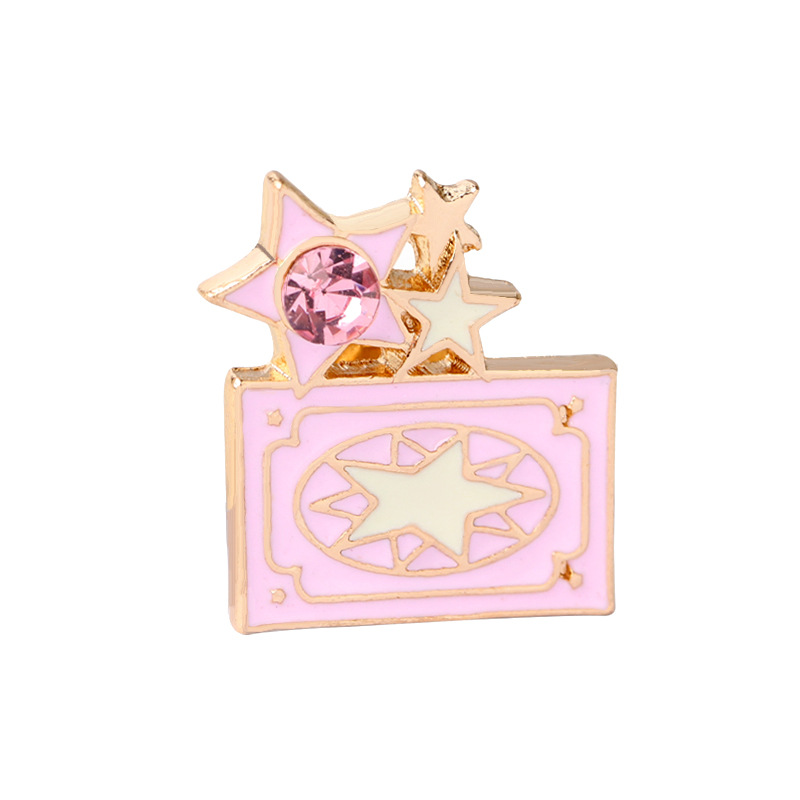Anime Variety Sakura Trâm Magic Kakolo Girl Sakura Star Stick Bird Head Sticker Diamond Trâm Pin Phụ kiện - Trâm cài huy hiệu cài áo