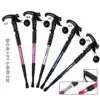 Aluminum alloy outdoor hiking stick Adjustable hiking stick 4 sections T-handle ultra-light cane Elderly cane