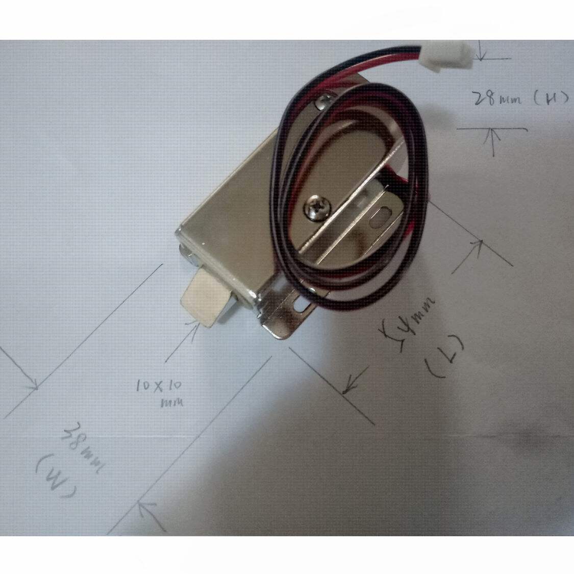 DC12V case cabinet electric control lock small number electric mortise lock power off lock inclined tongue electric lock bookshelf door magnetic control electronic lock-Taobao