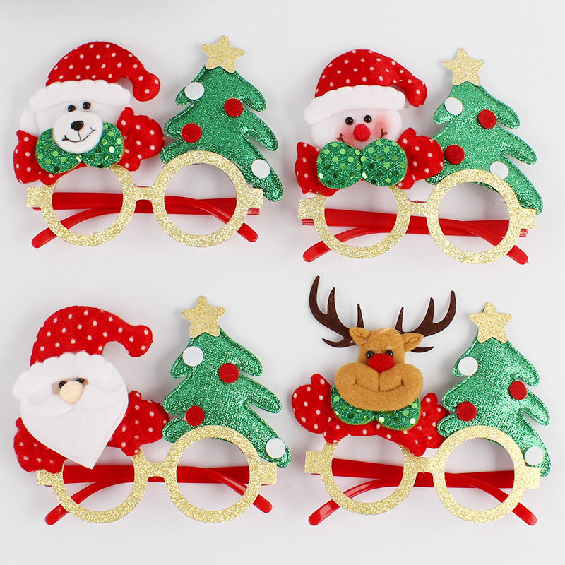 Christmas decoration eye box cartoon three-dimensional adult children's gift party holiday gift hat headwear for men and women