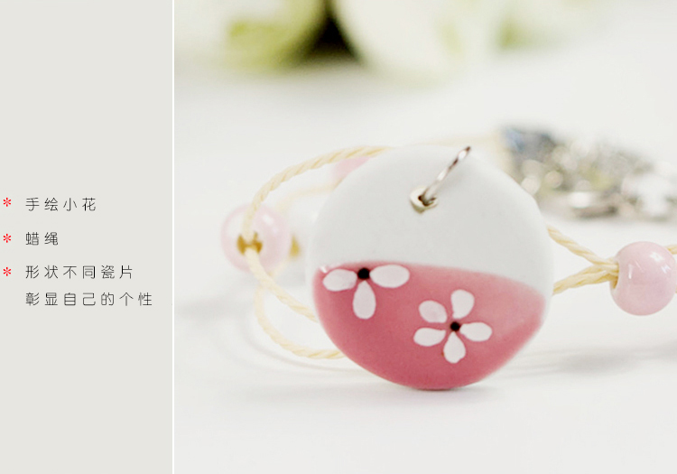 Vòng tay bằng sứ cho gạo dệt tay phiên bản Hàn Quốc của nữ sinh viên đơn giản bạn gái Nghĩa trang sức nhỏ vòng phong thuỷ