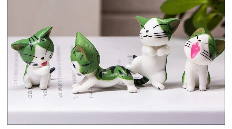 Dễ thương sáng tạo Anime Kitty nhựa trang trí nhà trang trí máy tính để bàn Gửi trẻ em phim hoạt hình năm mới dcor phong ngu