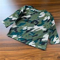 Small and medium children cotton camouflage printed long sleeve T-shirt 3-7 years old clearance treatment