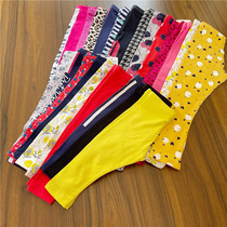 Girls middle and big children cotton Lycra cotton elastic leggings trousers 1-14 years old