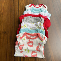 Climbing No. 10 baby baby cotton soft short sleeve triangle climbing clothes 0-24 months
