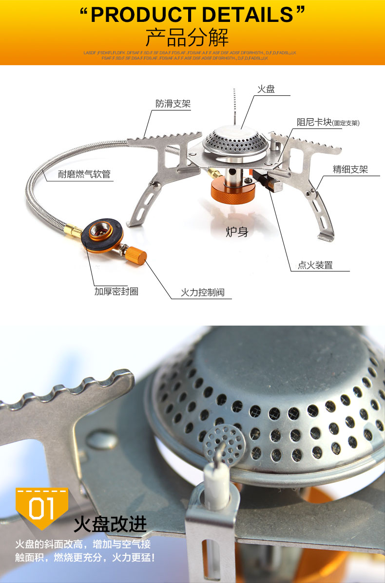 Khuyến nghị Bếp ngoài trời Bếp cắm trại Đầu cắm trại Bếp lò di động Bếp lửa Fian Bếp gas - Bếp lò / bộ đồ ăn / đồ nướng dã ngoại bếp ga du lịch mini