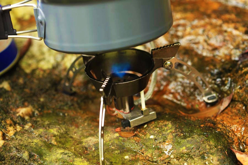 Bếp ngoài trời cắm trại thiết bị cầm tay bếp gas gió đặt bếp hoang dã bếp lò BRS-11 - Bếp lò / bộ đồ ăn / đồ nướng dã ngoại lò nướng ngoài trời