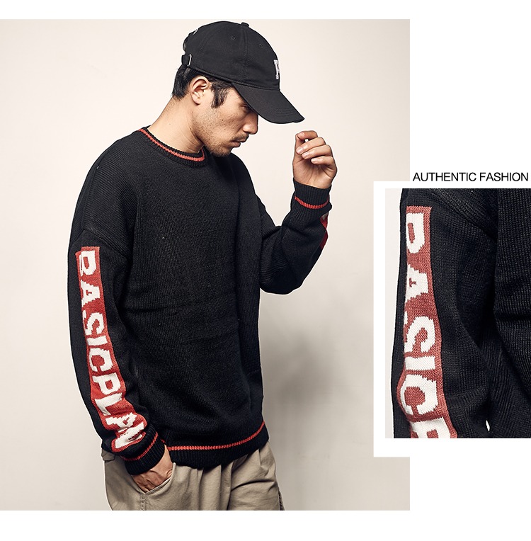 MANSWAY2018 mới thư tương phản màu lỏng áo len nam mùa đông áo len áo len đôi thương hiệu áo len áo hoodie đôi