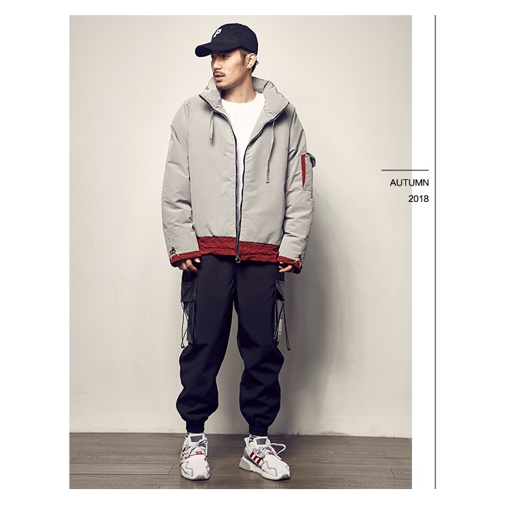 [Ưu đãi đặc biệt] áo khoác mùa đông màu tương phản nam Mỹ áo khoác dày retro retro áo khoác the north face
