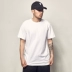 Đường nam mùa hè New American Casual Màu rắn Áo thun ngắn tay Áo sơ mi nam Joker hợp thời trang Vòng cổ cotton TEE áo thun polo Áo phông ngắn