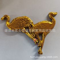 Wholesale funeral supplies blister gold-plated 100 anti-crane station crane plastic crane decoration materials